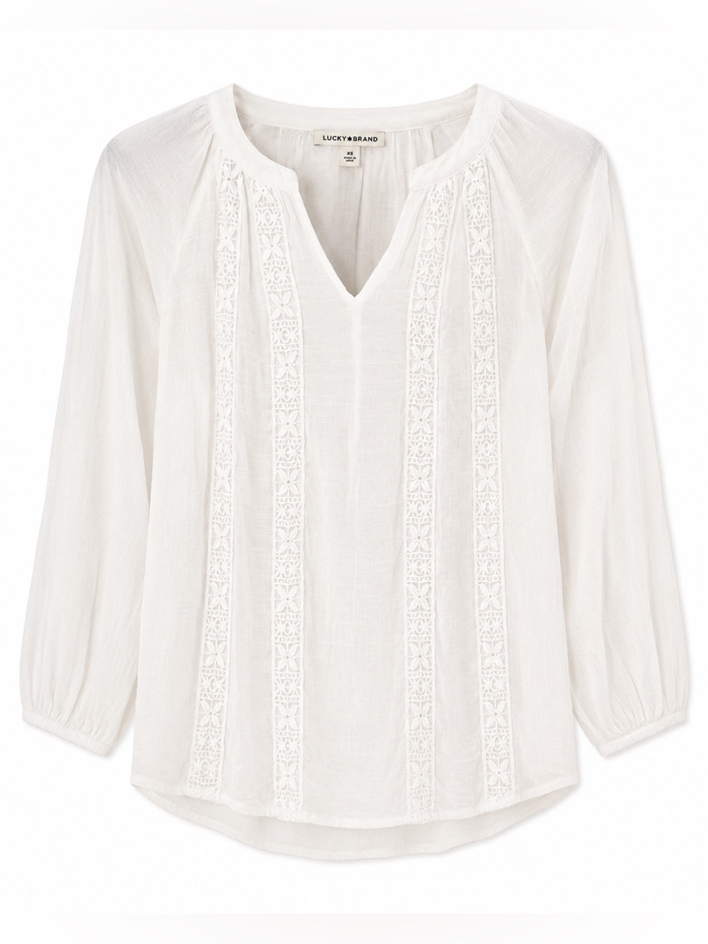 White counterparts three-quarter sleeve gauze style blouse size small - Picture 1 of 10